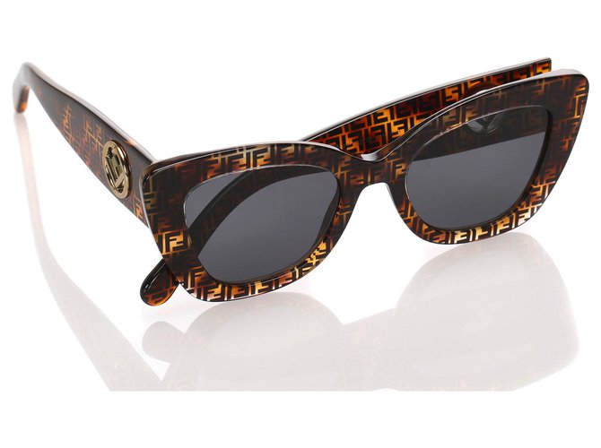 Fendi Multi FF Logo Sunglasses Multiple colors Plastic  ref.175571