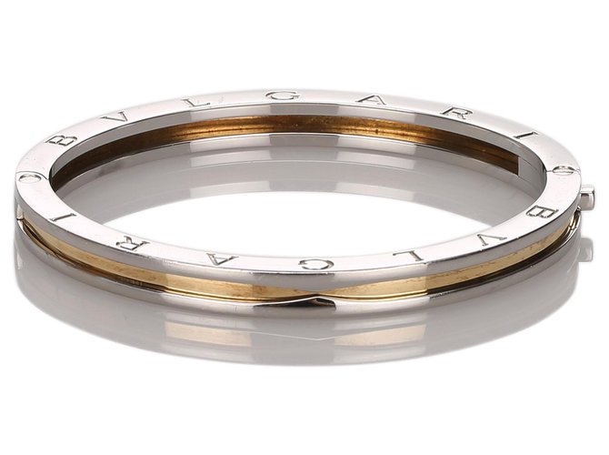 Bulgari Bvlgari Silver B.Zero1 Bangle Silvery Metal  ref.175578