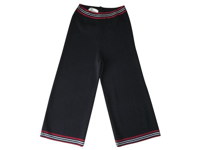 Gucci calça, leggings Preto Seda  ref.175626