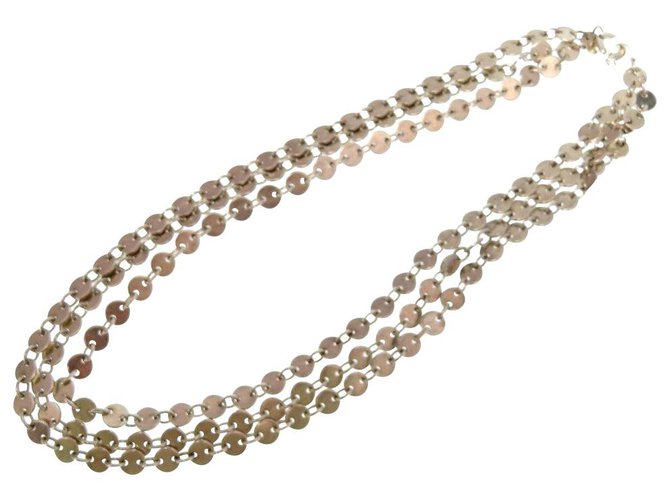Hermès vintage necklace Silvery Silver  ref.175632