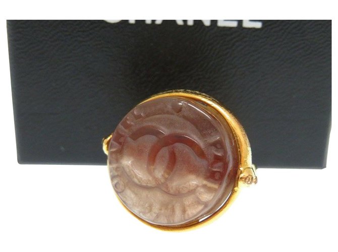 Chanel Vintage Ring Golden Vergoldet  ref.175633