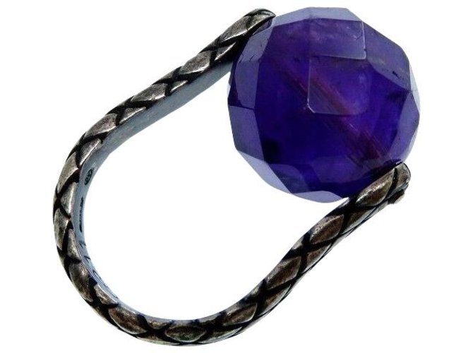 Bottega Veneta Ring Purple Silver  ref.175634