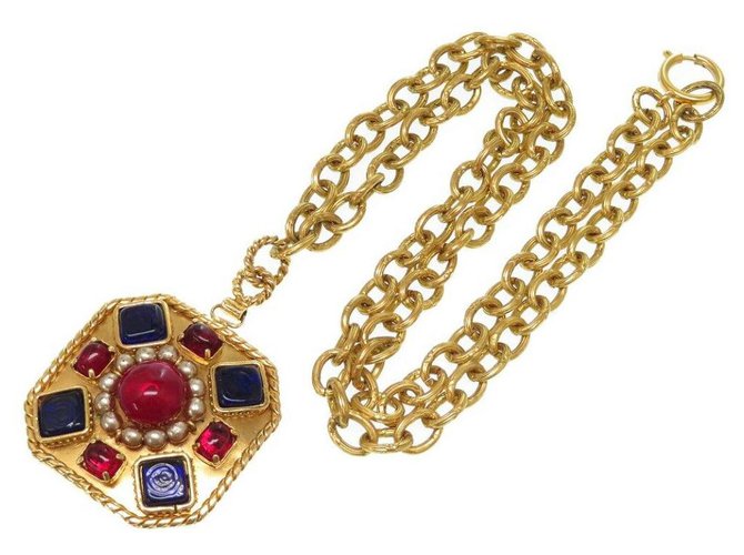 Chanel collar vintage Dorado Metal  ref.175643