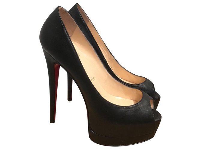 Christian Louboutin Very private Black Leather  ref.175655