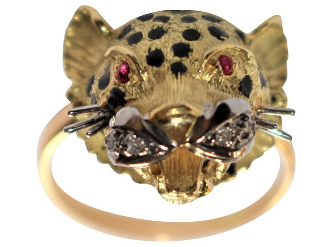 Autre Marque panther Golden Yellow gold  ref.175728