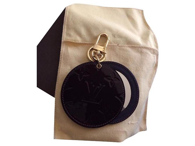 Ciondolo Specchio Louis Vuitton Bordeaux Pelle Vernice