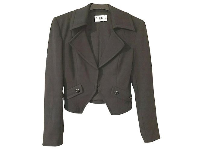 Giacca stile smoking Alice by Temperley nera Nero