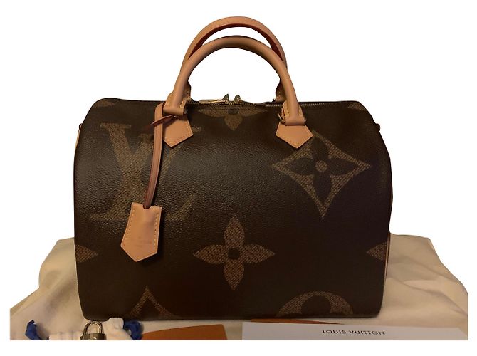 Louis Vuitton Speedy 30 Monogram Giant Reverse Marron