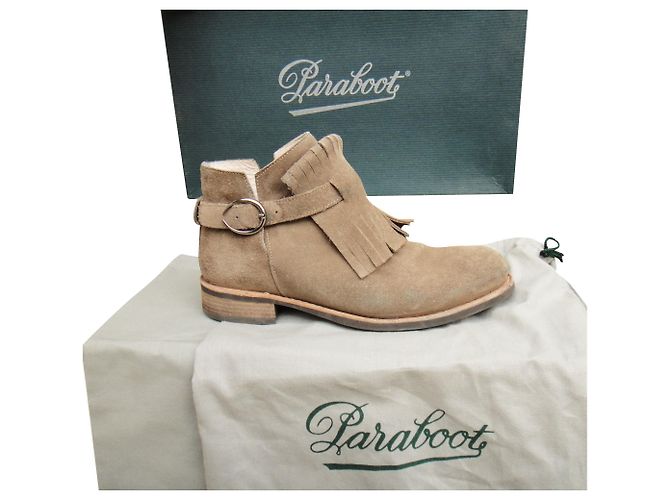 Botas Paraboot Bege Camurça