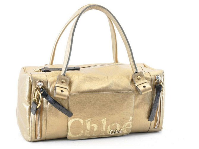 Chloé Vintage Tote BAG Golden Leather  ref.175826