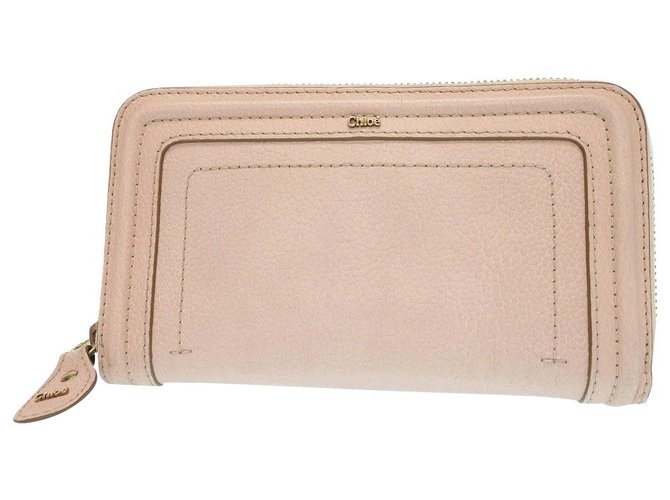 Chloé Zip Around wallet Pink Leather  ref.175875