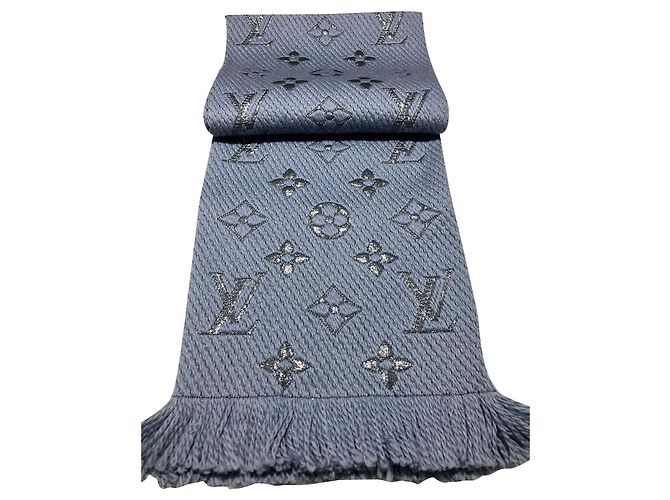 Sciarpe Louis Vuitton logomania shine Blu