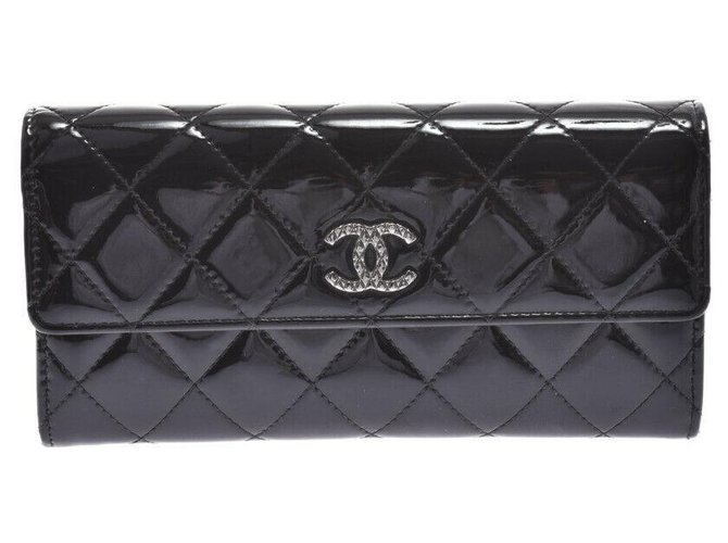 Chanel Leather purse bag Black  ref.175903