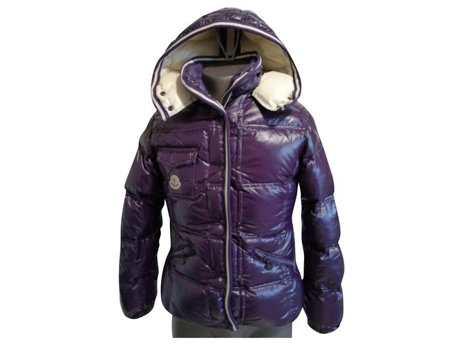 Moncler Coats, Outerwear Purple Synthetic  ref.175960