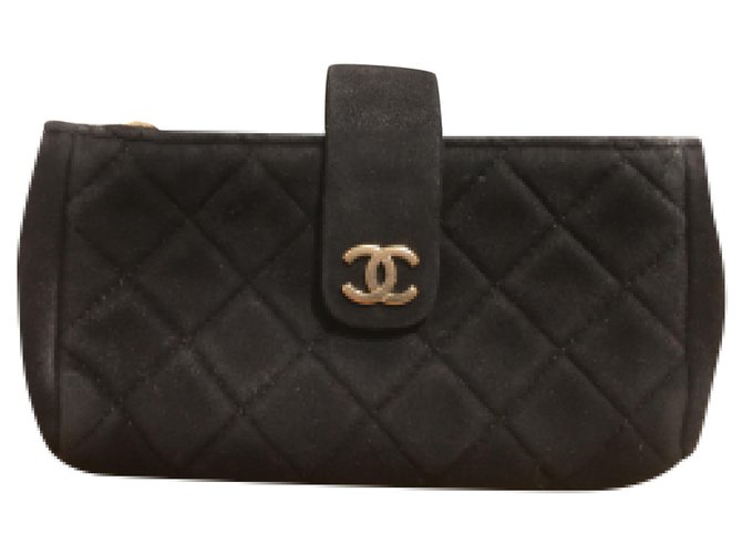 Chanel Purses, wallets, cases Black Nubuck  ref.175967