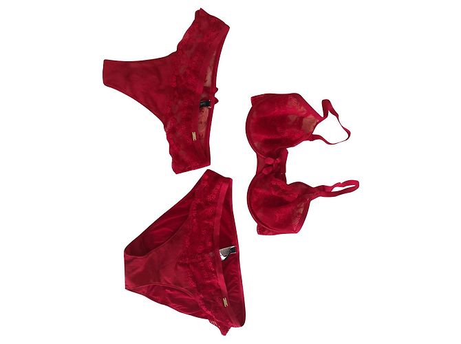 Autre Marque Set di lingerie Chantelle Rosso Lycra