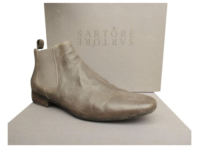 boots Sartore p 43 Cuir Taupe  ref.175984