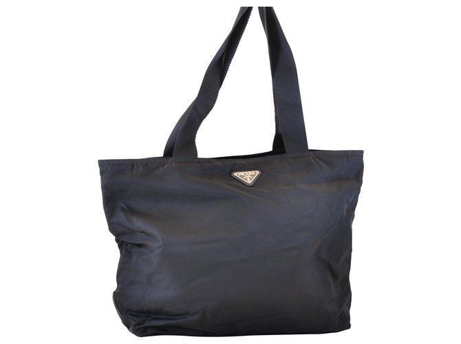 Prada Nylon Tote Bag Black Synthetic  ref.176056