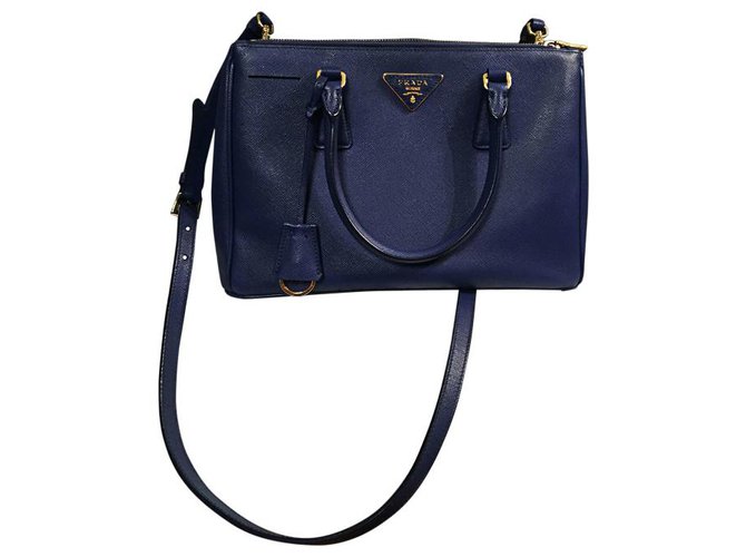 Prada Handbags Blue Leather  ref.176179