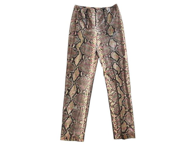 Chanel Pantaloni, ghette Multicolore Pitone  ref.176193
