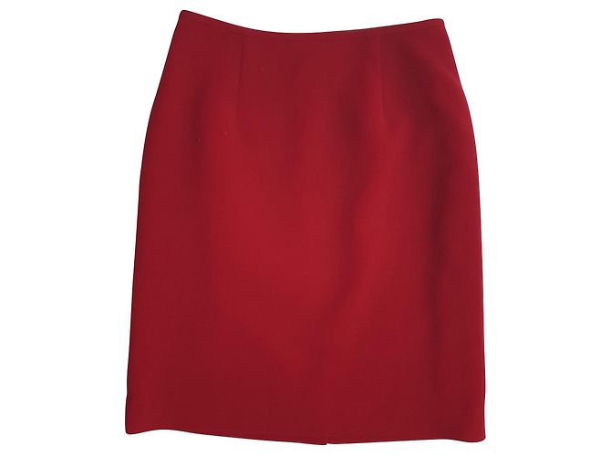 Gonna in lana rossa Calvin Klein Rosso
