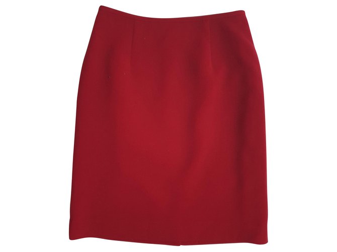 Calvin Klein die Röcke Rot Wolle  ref.176249