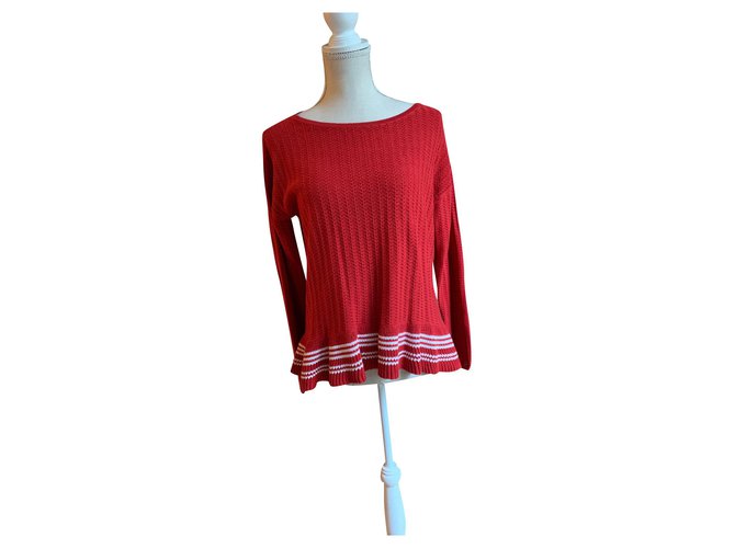 Tommy Hilfiger Top Rosso Cotone  ref.176272