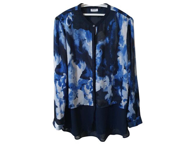 Dkny Tops Blue Polyester  ref.176281