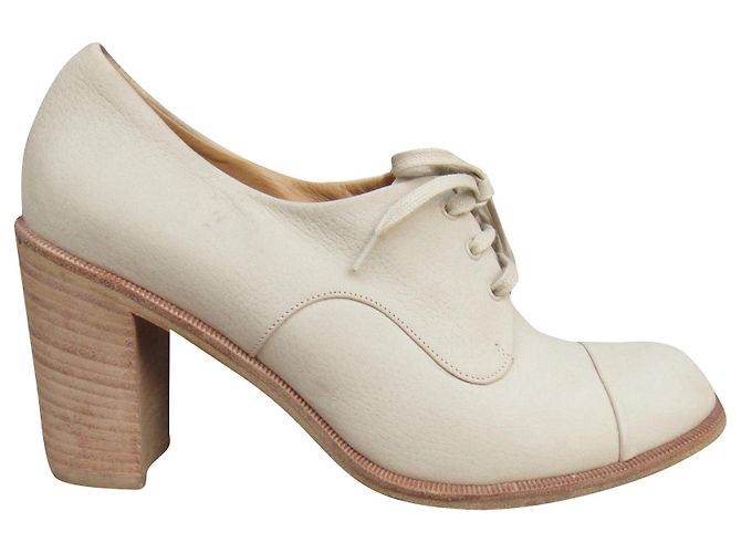 derbies à talons Sartore p 39 Beige