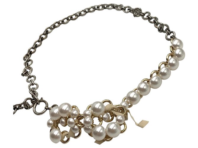 Lanvin Necklaces Golden Pearl  ref.176299