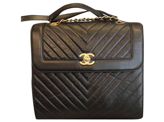 Chanel Backpacks Black Leather  ref.176306