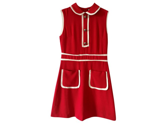 Gucci Dresses Red Polyester  ref.176312