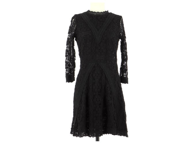 Maje robe Black Cotton  ref.176341
