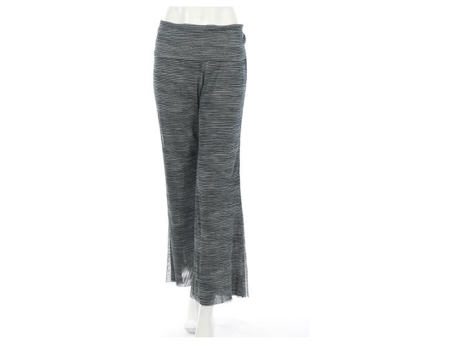 Cynthia Rowley Un pantalon, leggings Polyester Noir Gris  ref.176367