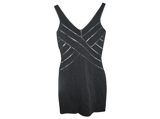 All Saints Bodycon Kleid mit metallischen Details Silber Grau