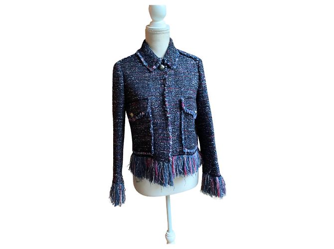 Zara kurze Jacke aus Baumwolle mehrfarbig Mehrfarben