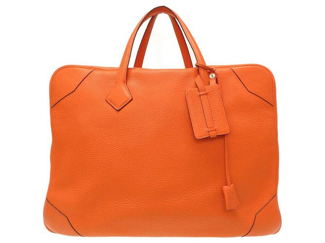 Hermès Victoria Orange Leather  ref.176553