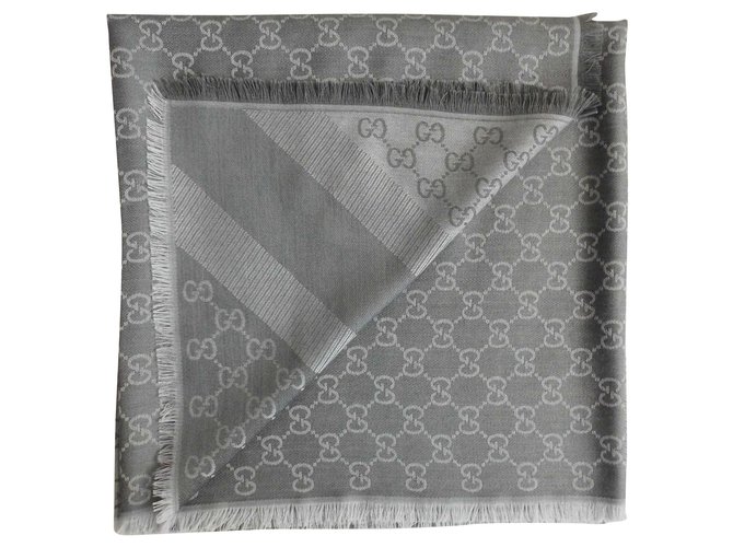 GGWEB GUCCI. grey new Silk Wool  ref.176568