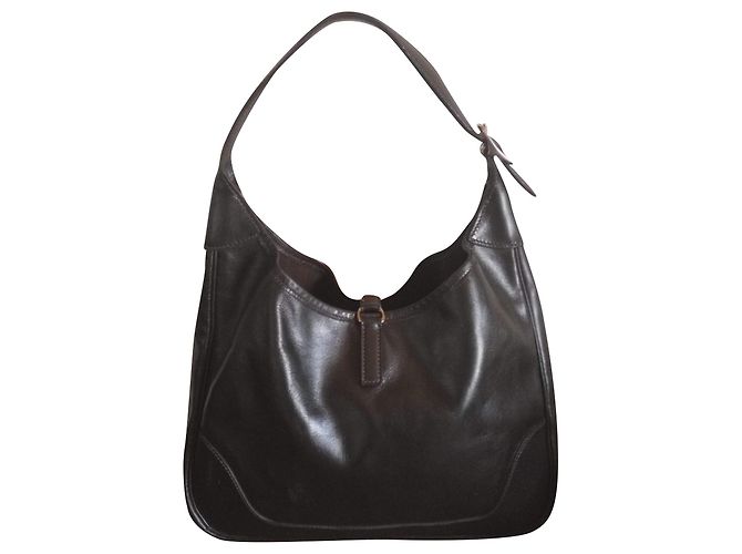 Hermès Trim Handbag Brown Leather