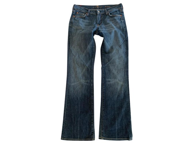 7 For All Mankind Jeans Blue Cotton  ref.176655