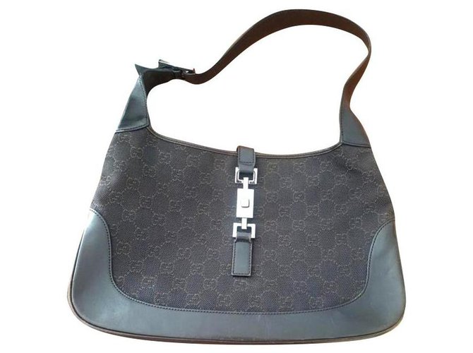 Gucci Handbags Brown Leather Cloth  ref.176824