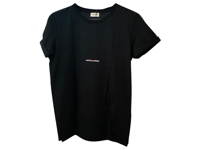 Saint Laurent T Shirt Black Cotton  ref.176825