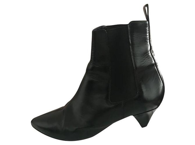 Isabel Marant Ankle Boots Black Patent leather  ref.176862