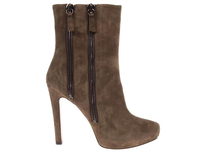 Pura Lopez Boots Boots Suede Green ref 