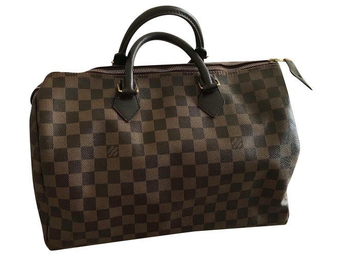 Louis Vuitton Speedy 35 Brown Leather  ref.176926