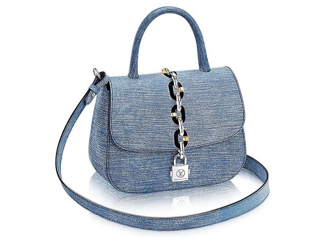 Louis Vuitton Handtaschen Blau Leder  ref.176927