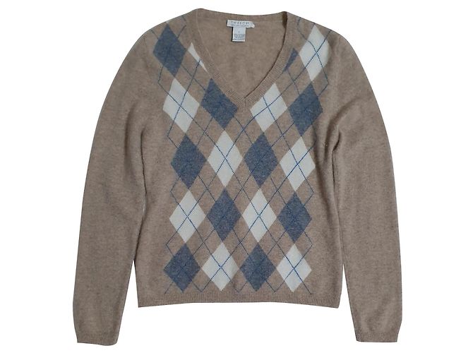 Autre Marque Tweeds Kaschmirpullover Rautenmuster Mehrfarbig Mehrfarben