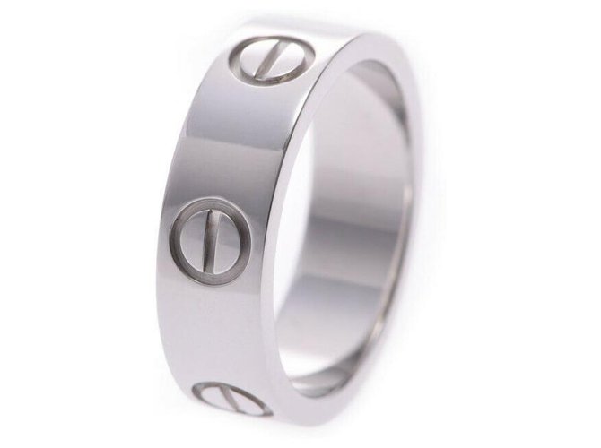 Cartier love ring #50 Silvery White gold  ref.176961