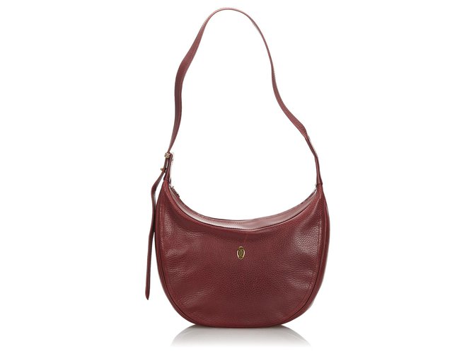 Cartier Red Leather Must de Cartier Shoulder Bag  ref.177021