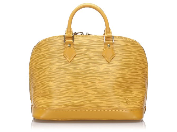 Louis Vuitton Amarelo Epi Alma PM Couro  ref.177026